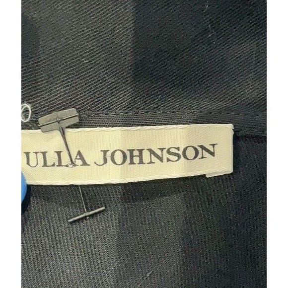 Ulla Johnson Demi Black Ruffle Twill One Shoulder Jumpsuit Size 8 - Picture 6 of 11